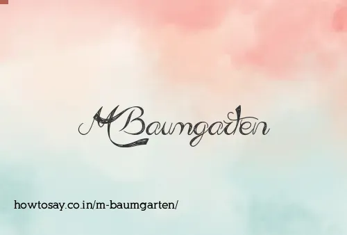 M Baumgarten