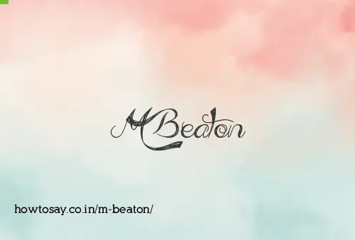 M Beaton