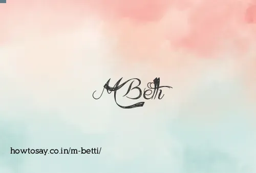 M Betti