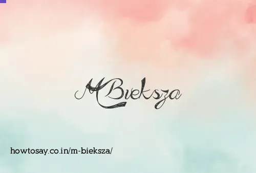 M Bieksza