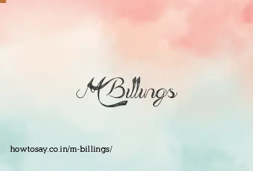 M Billings