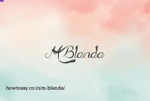 M Blanda
