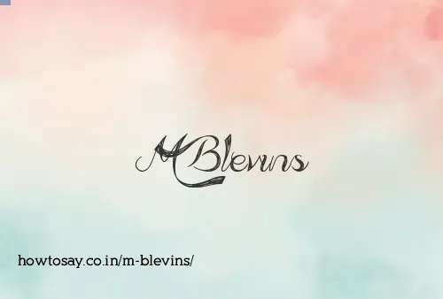 M Blevins