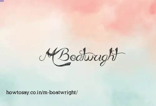 M Boatwright