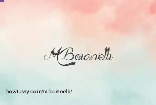 M Boianelli