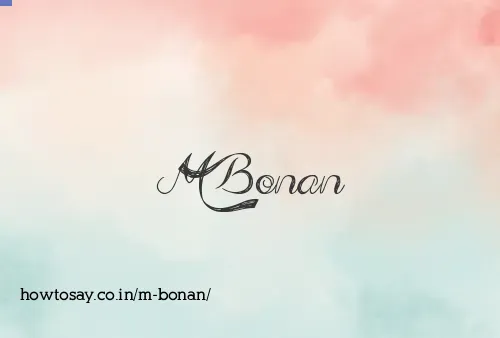 M Bonan
