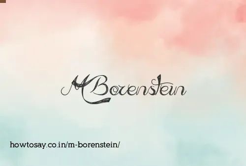 M Borenstein