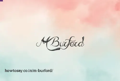 M Burford