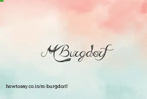 M Burgdorf