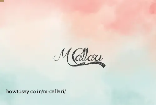 M Callari