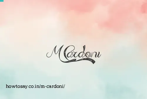 M Cardoni