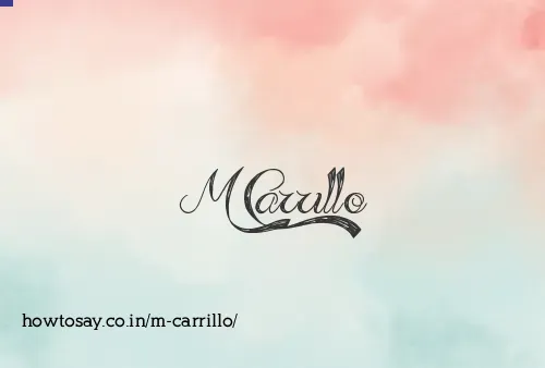 M Carrillo