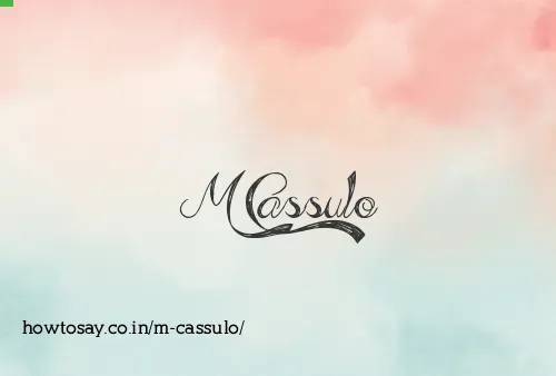 M Cassulo