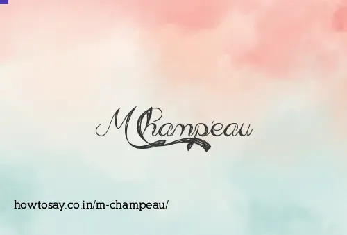 M Champeau