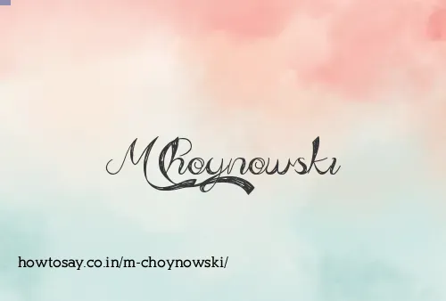 M Choynowski
