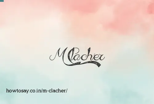 M Clacher