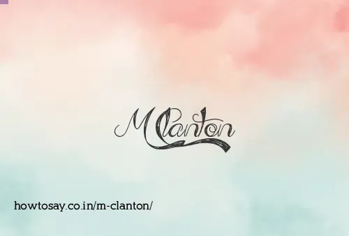 M Clanton