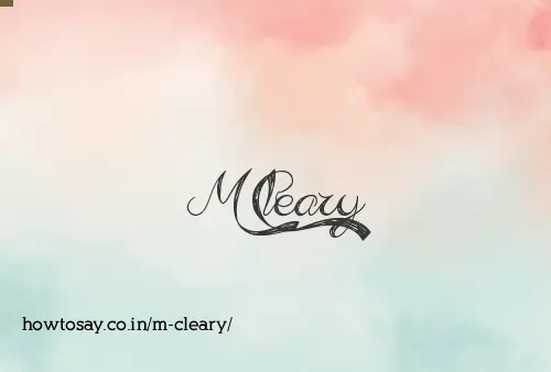 M Cleary
