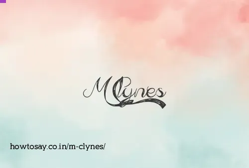M Clynes