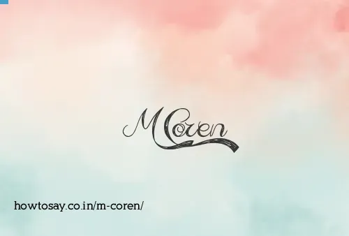 M Coren