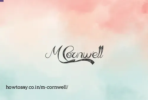 M Cornwell