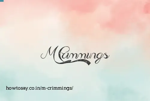 M Crimmings