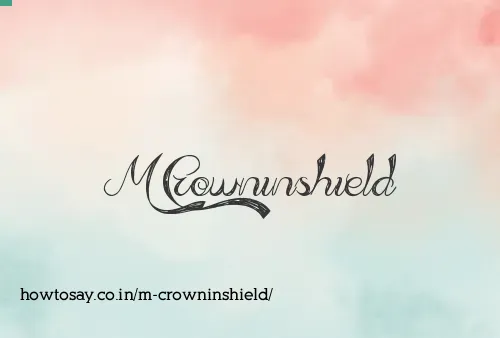 M Crowninshield