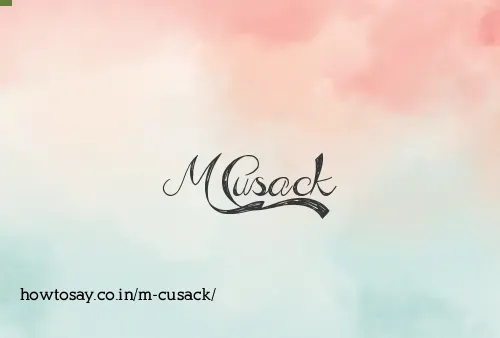 M Cusack