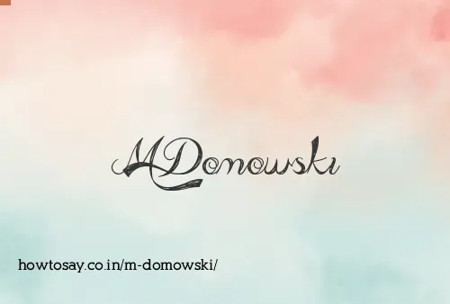 M Domowski