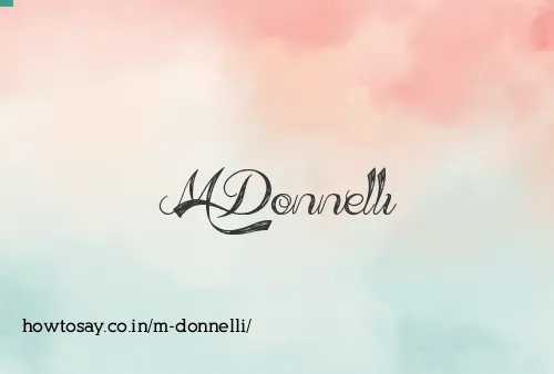 M Donnelli
