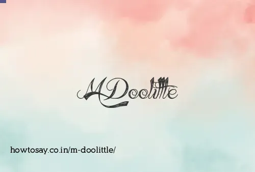 M Doolittle