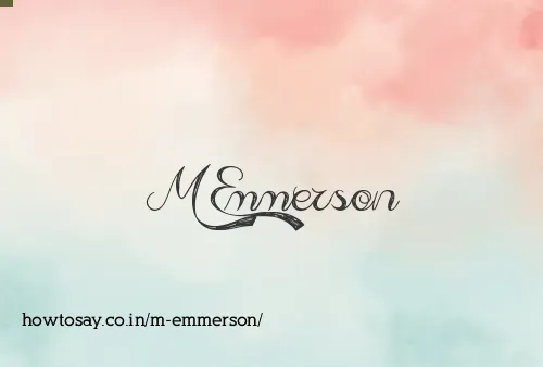 M Emmerson