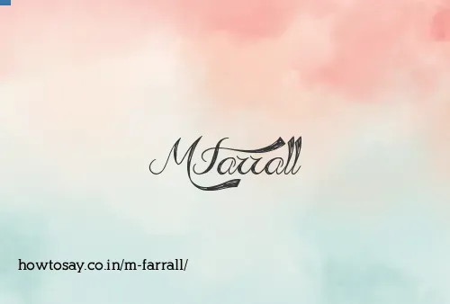 M Farrall