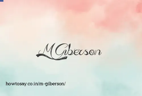 M Giberson