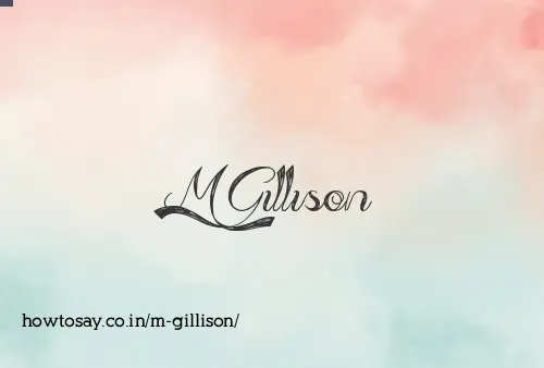 M Gillison