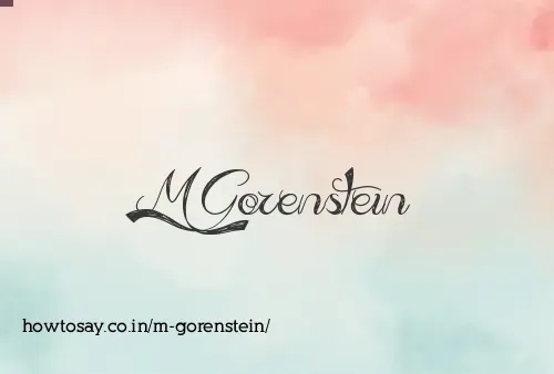 M Gorenstein