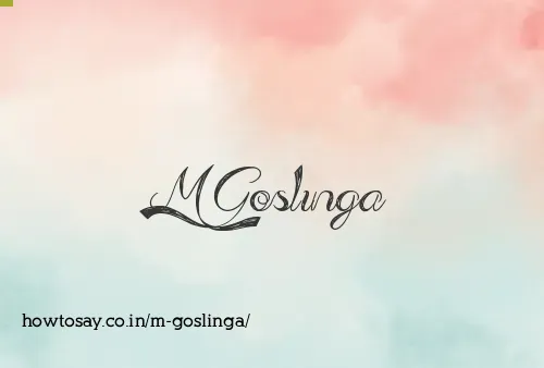 M Goslinga
