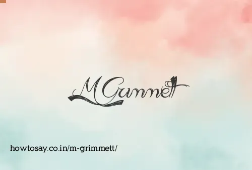 M Grimmett