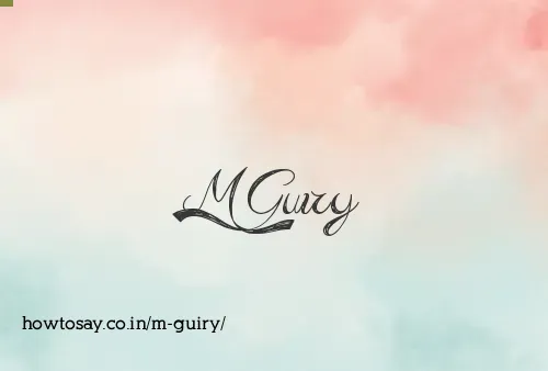 M Guiry
