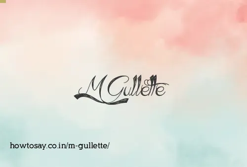 M Gullette