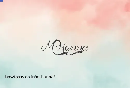 M Hanna