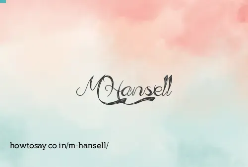 M Hansell