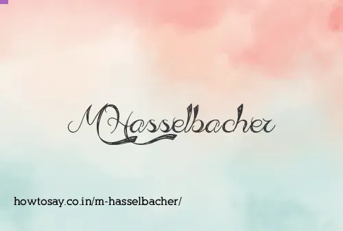 M Hasselbacher