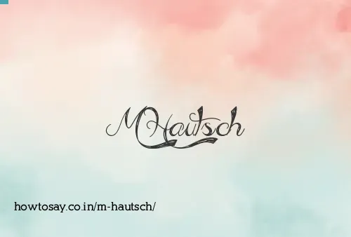 M Hautsch
