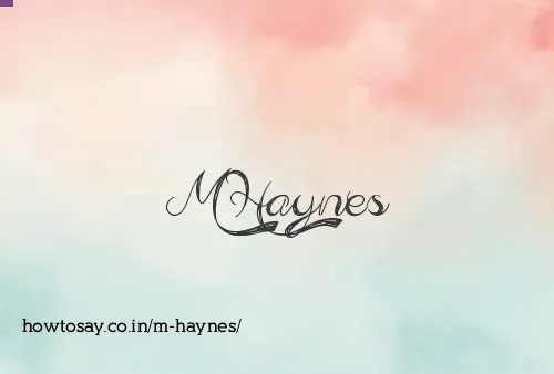 M Haynes
