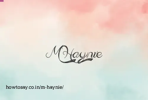 M Haynie