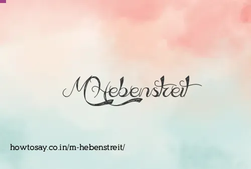 M Hebenstreit