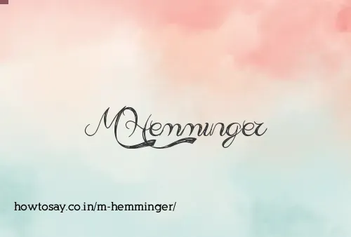 M Hemminger