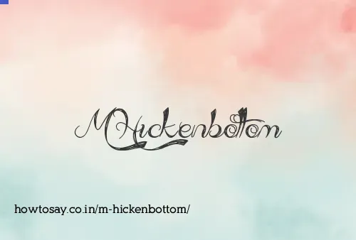 M Hickenbottom