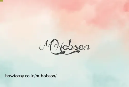 M Hobson